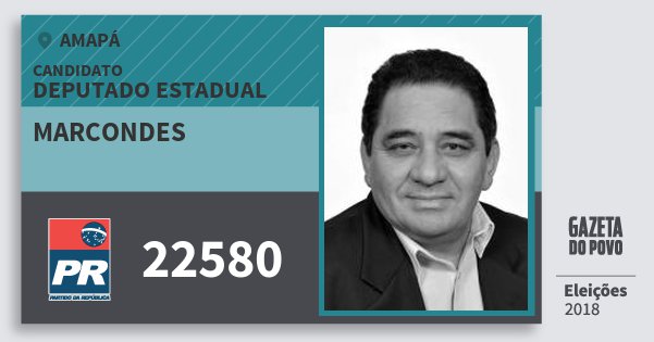 Santinho Marcondes 22580 (PR) Deputado Estadual | Amapá | Eleições 2018 Santinho Marcondes 22580 (PR) Deputado Estadual | Amapá | Eleições 2018