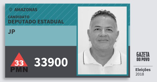 Santinho Jp 33900 (PMN) Deputado Estadual | Amazonas | Eleições 2018 Santinho Jp 33900 (PMN) Deputado Estadual | Amazonas | Eleições 2018
