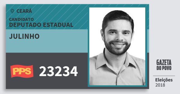 Santinho Julinho 23234 (PPS) Deputado Estadual | Ceará | Eleições 2018 Santinho Julinho 23234 (PPS) Deputado Estadual | Ceará | Eleições 2018