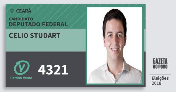 Santinho Celio Studart 4321 (PV) Deputado Federal | Ceará | Eleições 2018 Santinho Celio Studart 4321 (PV) Deputado Federal | Ceará | Eleições 2018
