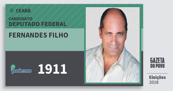 Santinho Fernandes Filho 1911 (PODE) Deputado Federal | Ceará | Eleições 2018 Santinho Fernandes Filho 1911 (PODE) Deputado Federal | Ceará | Eleições 2018