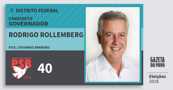 Santinho Rodrigo Rollemberg 40 (PSB) Governador | Distrito Federal | Eleições 2018 Santinho Rodrigo Rollemberg 40 (PSB) Governador | Distrito Federal | Eleições 2018