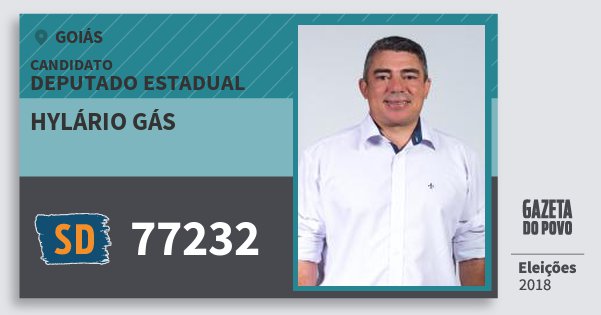 Santinho Hylário Gás 77232 (SOLIDARIEDADE) Deputado Estadual | Goiás | Eleições 2018 Santinho Hylário Gás 77232 (SOLIDARIEDADE) Deputado Estadual | Goiás | Eleições 2018