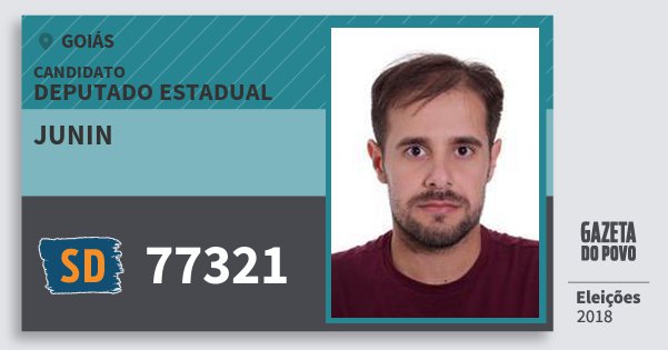 Santinho Junin 77321 (SOLIDARIEDADE) Deputado Estadual | Goiás | Eleições 2018 Santinho Junin 77321 (SOLIDARIEDADE) Deputado Estadual | Goiás | Eleições 2018