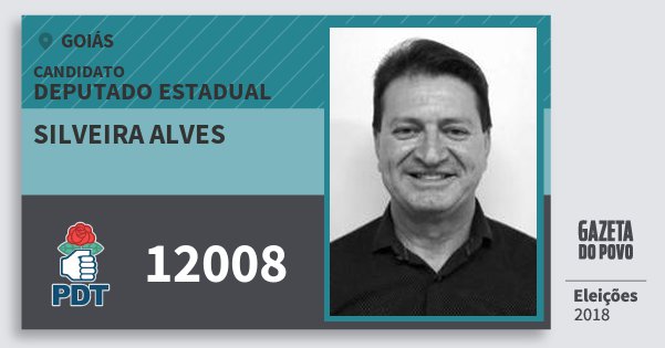 Santinho Silveira Alves 12008 (PDT) Deputado Estadual | Goiás | Eleições 2018 Santinho Silveira Alves 12008 (PDT) Deputado Estadual | Goiás | Eleições 2018