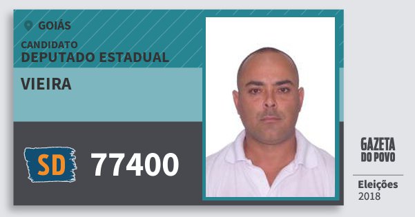 Santinho Vieira 77400 (SOLIDARIEDADE) Deputado Estadual | Goiás | Eleições 2018 Santinho Vieira 77400 (SOLIDARIEDADE) Deputado Estadual | Goiás | Eleições 2018