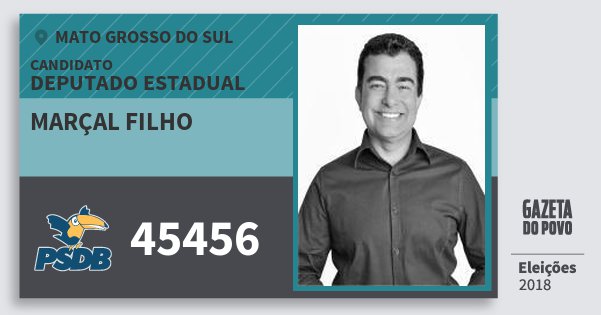 Santinho Marçal Filho 45456 (PSDB) Deputado Estadual | Mato Grosso do Sul | Eleições 2018 Santinho Marçal Filho 45456 (PSDB) Deputado Estadual | Mato Grosso do Sul | Eleições 2018