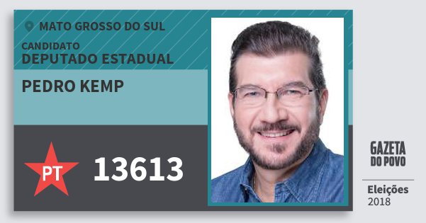 Santinho Pedro Kemp 13613 (PT) Deputado Estadual | Mato Grosso do Sul | Eleições 2018 Santinho Pedro Kemp 13613 (PT) Deputado Estadual | Mato Grosso do Sul | Eleições 2018