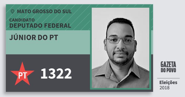 Santinho Júnior do Pt 1322 (PT) Deputado Federal | Mato Grosso do Sul | Eleições 2018 Santinho Júnior do Pt 1322 (PT) Deputado Federal | Mato Grosso do Sul | Eleições 2018
