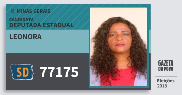 Santinho Leonora 77175 (SOLIDARIEDADE) Deputada Estadual | Minas Gerais | Eleições 2018 Santinho Leonora 77175 (SOLIDARIEDADE) Deputada Estadual | Minas Gerais | Eleições 2018