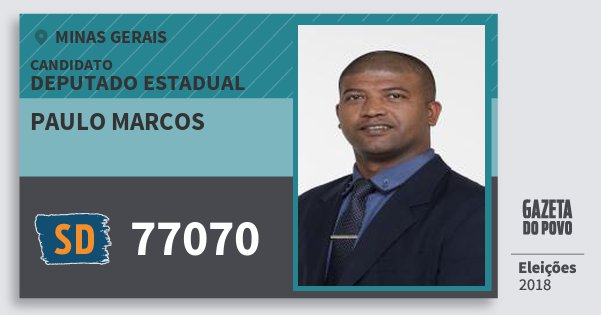 Santinho Paulo Marcos 77070 (SOLIDARIEDADE) Deputado Estadual | Minas Gerais | Eleições 2018 Santinho Paulo Marcos 77070 (SOLIDARIEDADE) Deputado Estadual | Minas Gerais | Eleições 2018