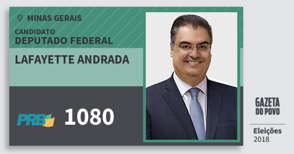 Santinho Lafayette Andrada 1080 (PRB) Deputado Federal | Minas Gerais | Eleições 2018 Santinho Lafayette Andrada 1080 (PRB) Deputado Federal | Minas Gerais | Eleições 2018