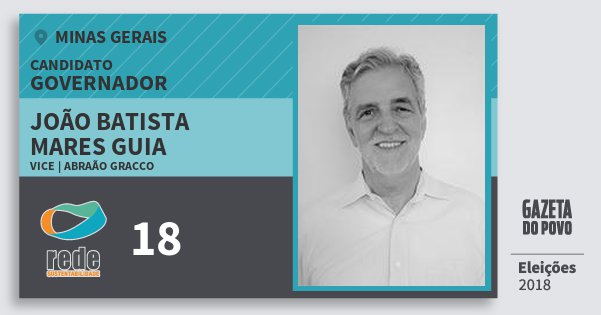 Santinho João Batista Mares Guia 18 (REDE) Governador | Minas Gerais | Eleições 2018 Santinho João Batista Mares Guia 18 (REDE) Governador | Minas Gerais | Eleições 2018