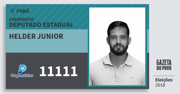 Santinho Helder Junior 11111 (PP) Deputado Estadual | Pará | Eleições 2018 Santinho Helder Junior 11111 (PP) Deputado Estadual | Pará | Eleições 2018