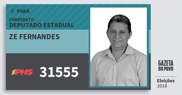 Santinho Ze Fernandes 31555 (PHS) Deputado Estadual | Pará | Eleições 2018 Santinho Ze Fernandes 31555 (PHS) Deputado Estadual | Pará | Eleições 2018