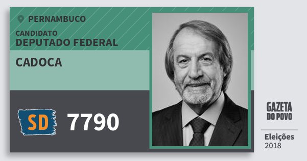 Santinho Cadoca 7790 (SOLIDARIEDADE) Deputado Federal | Pernambuco | Eleições 2018 Santinho Cadoca 7790 (SOLIDARIEDADE) Deputado Federal | Pernambuco | Eleições 2018