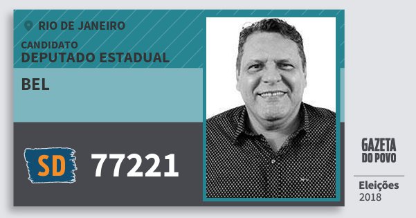 Santinho Bel 77221 (SOLIDARIEDADE) Deputado Estadual | Rio de Janeiro | Eleições 2018 Santinho Bel 77221 (SOLIDARIEDADE) Deputado Estadual | Rio de Janeiro | Eleições 2018