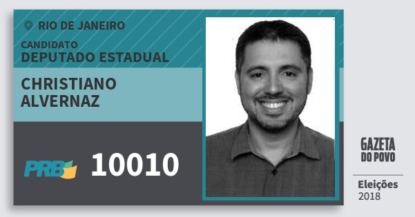 Santinho Christiano Alvernaz 10010 (PRB) Deputado Estadual | Rio de Janeiro | Eleições 2018 Santinho Christiano Alvernaz 10010 (PRB) Deputado Estadual | Rio de Janeiro | Eleições 2018