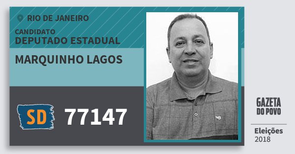 Santinho Marquinho Lagos 77147 (SOLIDARIEDADE) Deputado Estadual | Rio de Janeiro | Eleições 2018 Santinho Marquinho Lagos 77147 (SOLIDARIEDADE) Deputado Estadual | Rio de Janeiro | Eleições 2018