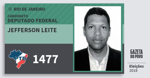 Santinho Jefferson Leite 1477 (PTB) Deputado Federal | Rio de Janeiro | Eleições 2018 Santinho Jefferson Leite 1477 (PTB) Deputado Federal | Rio de Janeiro | Eleições 2018