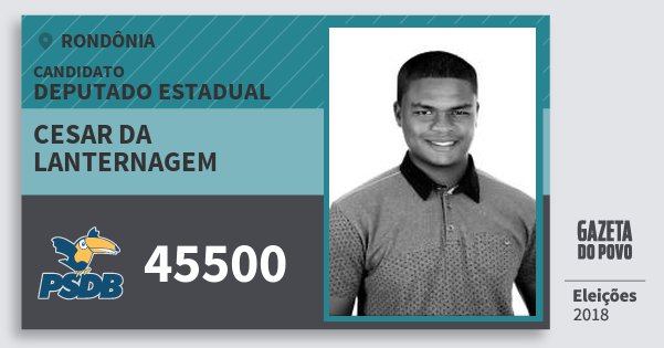 Santinho Cesar da Lanternagem 45500 (PSDB) Deputado Estadual | Rondônia | Eleições 2018 Santinho Cesar da Lanternagem 45500 (PSDB) Deputado Estadual | Rondônia | Eleições 2018