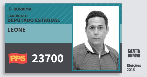 Santinho Leone 23700 (PPS) Deputado Estadual | Roraima | Eleições 2018 Santinho Leone 23700 (PPS) Deputado Estadual | Roraima | Eleições 2018