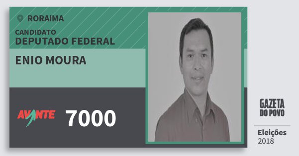 Santinho Enio Moura 7000 (AVANTE) Deputado Federal | Roraima | Eleições 2018 Santinho Enio Moura 7000 (AVANTE) Deputado Federal | Roraima | Eleições 2018