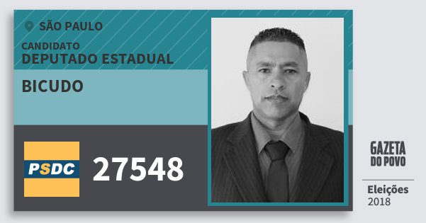 Santinho Bicudo 27548 (DC) Deputado Estadual | São Paulo | Eleições 2018 Santinho Bicudo 27548 (DC) Deputado Estadual | São Paulo | Eleições 2018