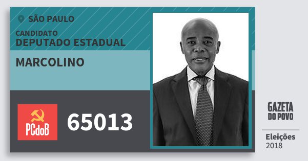 Santinho Marcolino 65013 (PC do B) Deputado Estadual | São Paulo | Eleições 2018 Santinho Marcolino 65013 (PC do B) Deputado Estadual | São Paulo | Eleições 2018