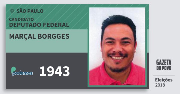 Santinho Marçal Borgges 1943 (PODE) Deputado Federal | São Paulo | Eleições 2018 Santinho Marçal Borgges 1943 (PODE) Deputado Federal | São Paulo | Eleições 2018