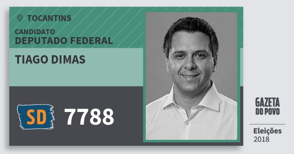 Santinho Tiago Dimas 7788 (SOLIDARIEDADE) Deputado Federal | Tocantins | Eleições 2018 Santinho Tiago Dimas 7788 (SOLIDARIEDADE) Deputado Federal | Tocantins | Eleições 2018